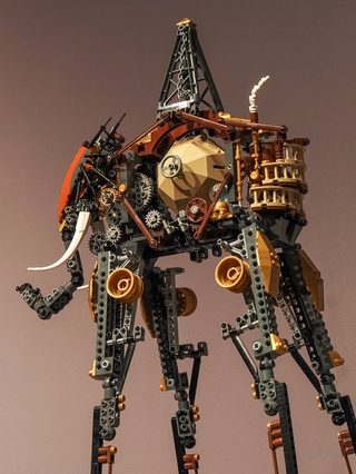 Illustration for article titled Salvador DalĂ's Famous Elephants Look Even Trippier in Lego Form